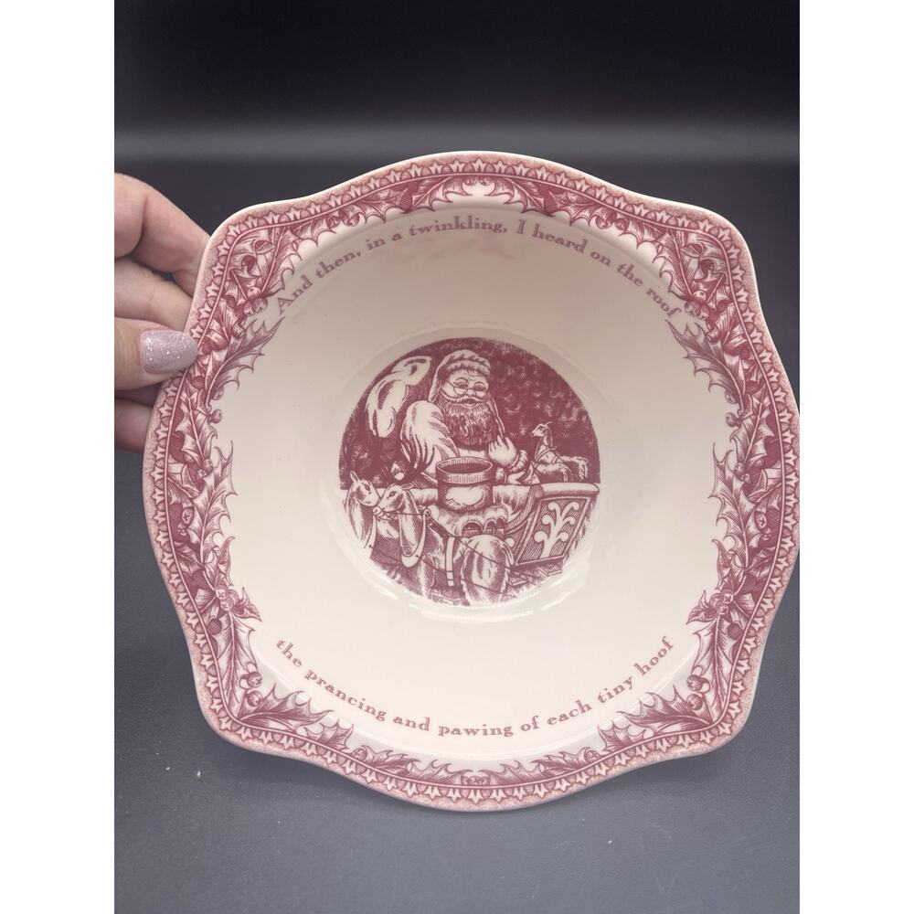 Johnson Brothers Twas the Night Before Christmas Vegetable Serving Bowl Retired - Picture 7 of 8